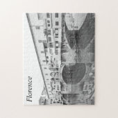 Ponte Vecchio Schwarzweiss-Skizze Puzzle (Vertikal)