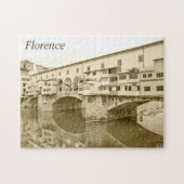 Ponte Vecchio Sepia-Skizze Puzzle (Horizontal)