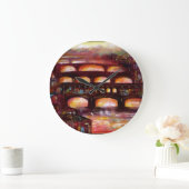 Ponte Vecchio und andere Brücken von Florenz Große Wanduhr (Zuhause)