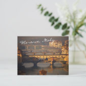 Ponte Vecchio und Brücken von Florenz, Italien Postkarte (Stehend Vorderseite)
