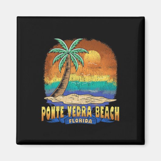 Ponte Vedra Beach Florida Vintages Seeblick Magnet (Vorne)