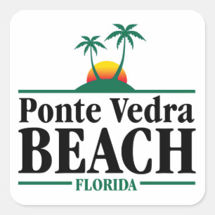 Ponte Vedra Beach Quadratischer Aufkleber