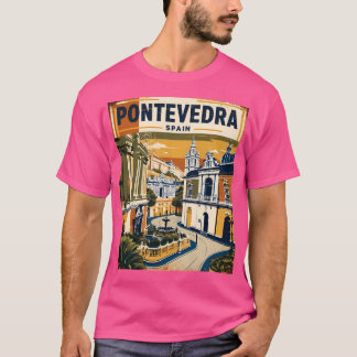 Pontevedra Spanien Vintage Tourismus T-Shirt