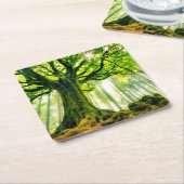 Ponthus Buche Rechteckiger Pappuntersetzer (angewinkelt)