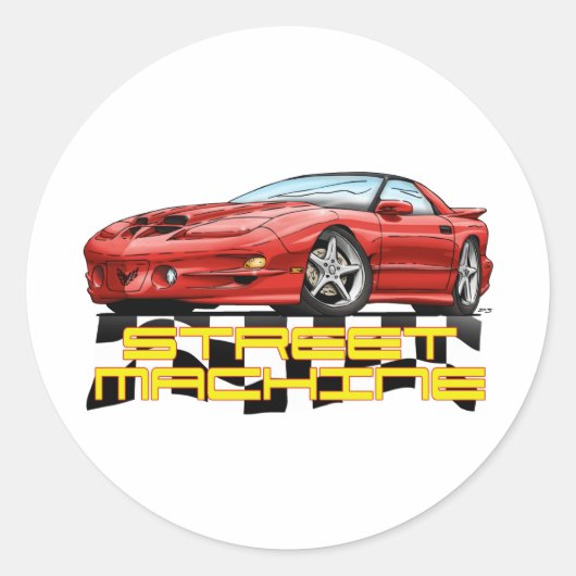 Pontiac 4th Gen Trans Am Runder Aufkleber (Vorderseite)