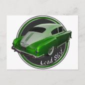 Pontiac Blei Schlitten, grünes Metallflake Postkarte (Vorderseite)