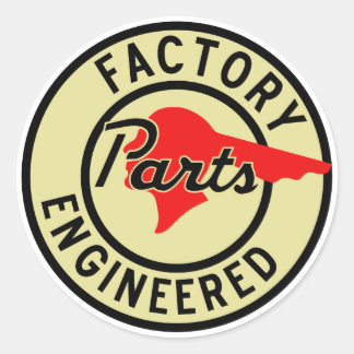 Pontiac Factory Engineered Parts vintage sign Runder Aufkleber
