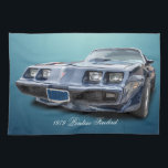 PONTIAC FIREBIRD 1979 GESCHIRRTUCH<br><div class="desc">Ein buntes und schön wieder hergestelltes Pontiac Firebird 1979 auf einem bunten Steigungshintergrund.</div>