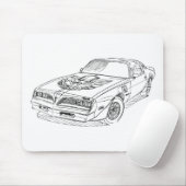 Pontiac Firebird Trans 1977 Mousepad (Mit Mouse)