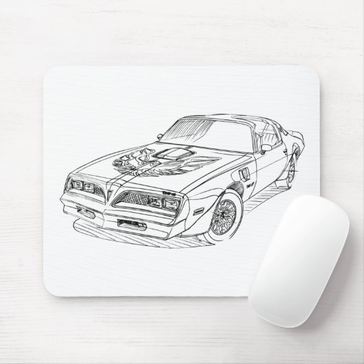 Pontiac Firebird Trans 1977 Mousepad (Mit Mouse)