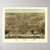 Pontiac, MI Panoramic Map - 1867 Poster (Vorne)