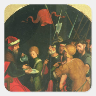 Pontius Pilatus, der seine Hände wäscht Quadratischer Aufkleber