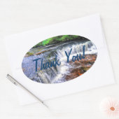 Pontneddfechan Falls Walking Trail Danke Ovaler Aufkleber (Umschlag)