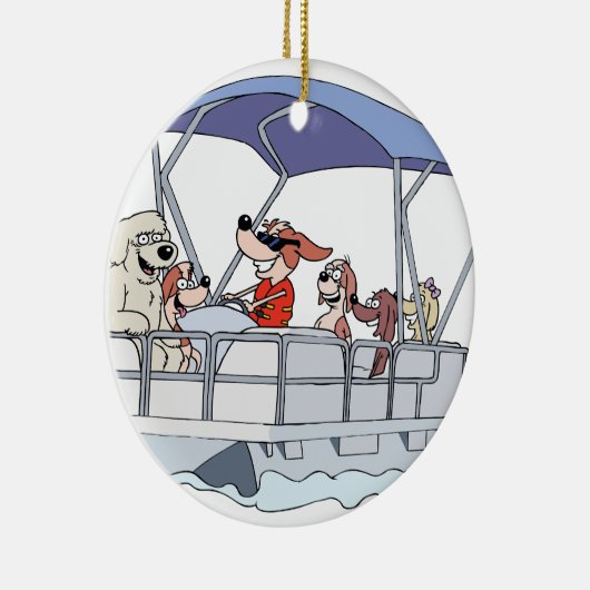 Ponton-Boot Keramik Ornament (Rechts)