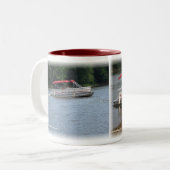 Ponton-Boote Zweifarbige Tasse (Vorderseite Links)