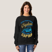 Ponton captain for pontoon boat captain boat sweatshirt (Vorne ganz)
