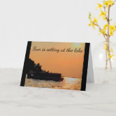 **PONTOON AUF DER SEE** GEBURTSTAGSKARTE KARTE (Gelbe Blume)