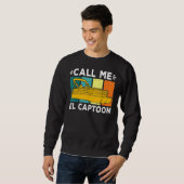 Pontoon Boat Captain Call Me El Captoon Sweatshirt (Vorne ganz)
