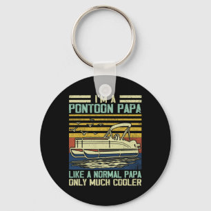Pontoon Boat Captain Vater Papa Gag Pontooning Boa Schlüsselanhänger