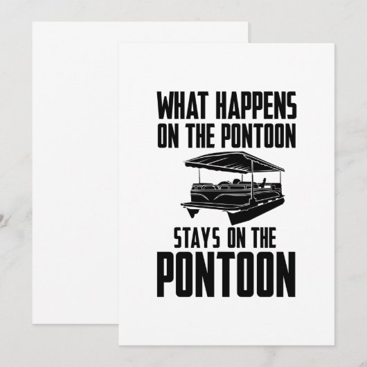 Pontoon Boat Einladung (Vorne/Hinten)