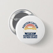 Pontoon Boat Funny Gift Button (Vorne & Hinten)