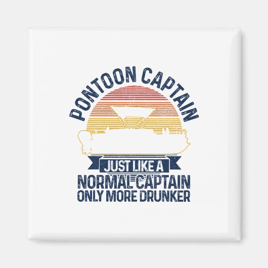 Pontoon Boat Funny Gift Magnet (Vorne)