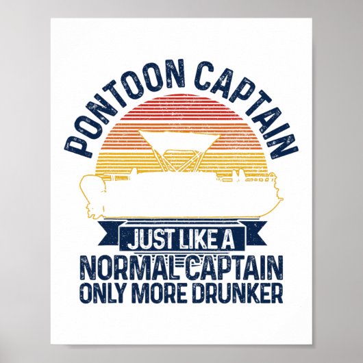Pontoon Boat Funny Gift Poster (Vorne)