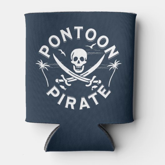 Pontoon Boat Funny Pontoon Pirate Dosenkühler (Vorderseite)