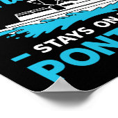 Pontoon Boat Gifts Captain Boating Party Lover  Poster (Ecke)