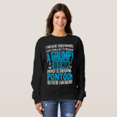 Pontoon Boat Grumpy Old Man Bootfahren Sweatshirt (Vorne ganz)