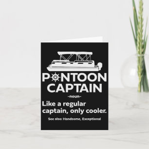 Pontoon Boat Kapitän Vater Funny Sailing and Bootf Karte