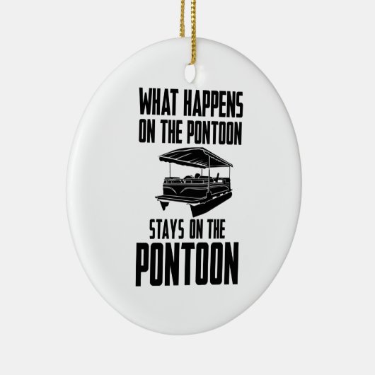 Pontoon Boat Keramik Ornament (Rechts)