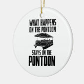 Pontoon Boat Keramik Ornament (Links)