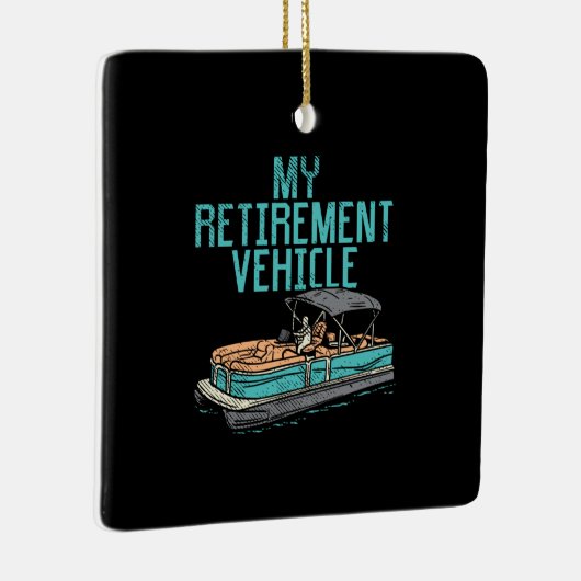 Pontoon Boat - Mein Ruhestand Keramikornament (Rechts)
