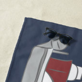 Pontoon Boat mit Weihnachtsbaum oben Strandtuch (Beispiel)