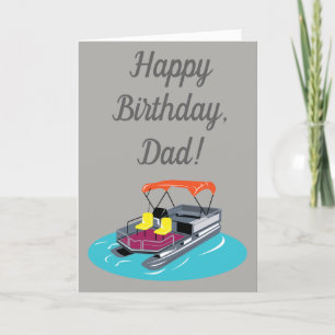 Pontoon Boat Owners Birthday Card Karte