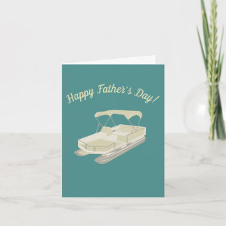 Pontoon Boat Owners Vatertag Card Karte