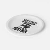 Pontoon Boat Pappteller (Schrägansicht)