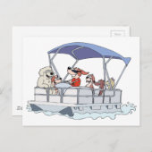 Pontoon Boat Postkarte (Vorne/Hinten)