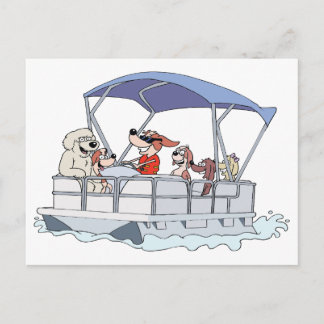 Pontoon Boat Postkarte
