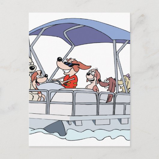 Pontoon Boat Postkarte (Vorderseite)