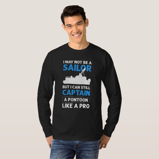 Pontoon Boating Pontoon Boat Captain T-Shirt (Vorne ganz)