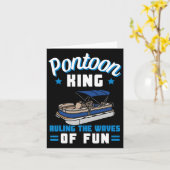 Pontoon Boating Pontoon King Boat Eigentümer Capta Karte (Gelbe Blume)