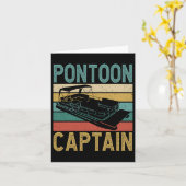Pontoon Boot Kapitän Funny Pontoon Boot Boat Ca Karte (Gelbe Blume)
