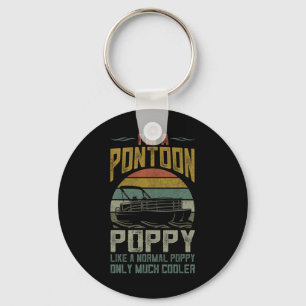 Pontoon-Boot Poppy Bekleidung Lustiger Vatertag Bo Schlüsselanhänger