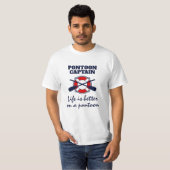 Pontoon Bootsführer T - Shirt mit lustigem Zitat (Vorne ganz)