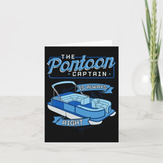 Pontoon Captain Boat Sailboat Bootsyacht Pontoo Karte (Vorderseite)