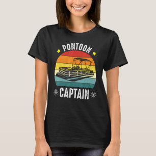Pontoon Captain Boating Boot Captain Outfit T-Shirt