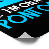 Pontoon Captain Boating Lake Gift  Poster (Ecke)