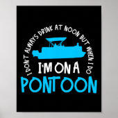 Pontoon Captain Boating Lake Gift  Poster (Vorne)